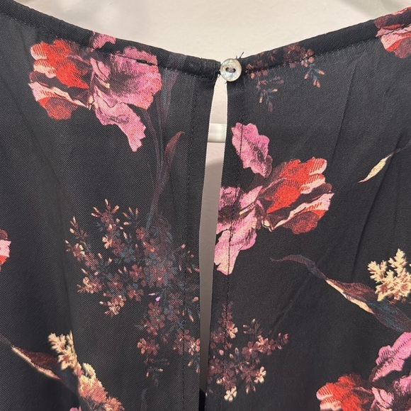 NWT Madewell Wide V-Neck Floral Satiny Maxi Dress - Picture 12 of 13